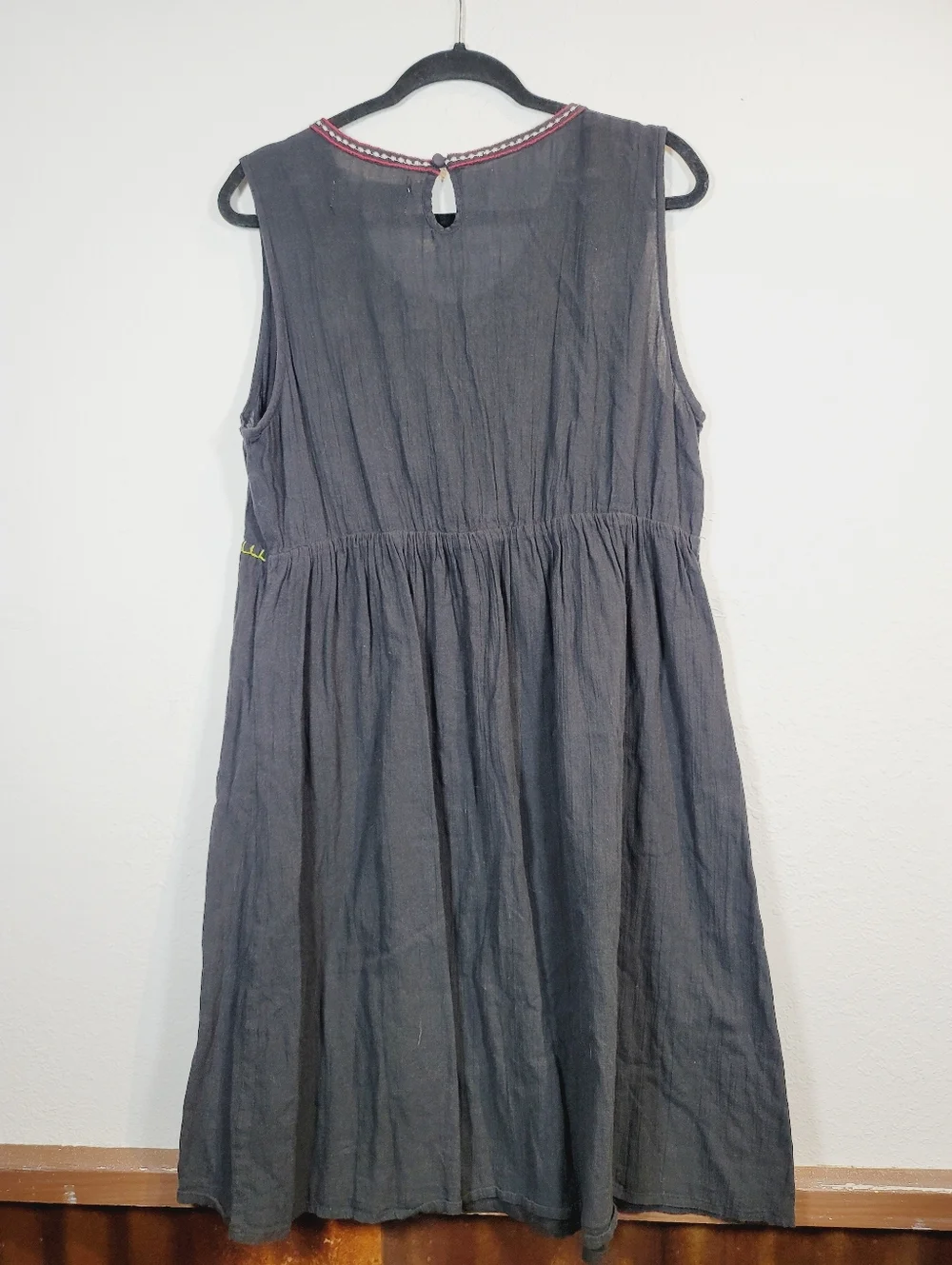 Double D Ranch Embroidered Tank Dress With Colorful Floral Design, Size 1X - Picture 2 of 4